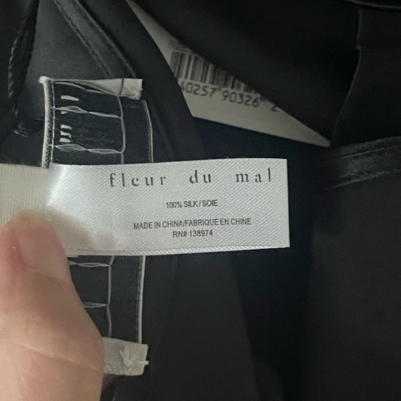 NEW Fleur Du Mal 100% Silk Charmeuse Adjustable Straps Cut-outs Side Detail Lrg - Picture 13 of 14